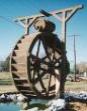 8 ft waterwheels/  Campobello, South Carolina. These gorgeous waterwheels are greatly enhanced with the barrel fountain located above. Can be installed on garden ponds, great for landscape, home & garden, yard/ (SC)pre-assembled kits